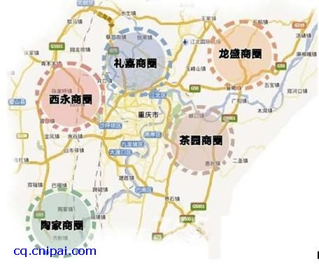  图重庆城五大新建商圈 同景抢占商圈核心规划区